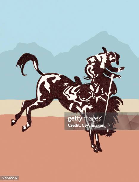 cowboy - buck stock illustrations