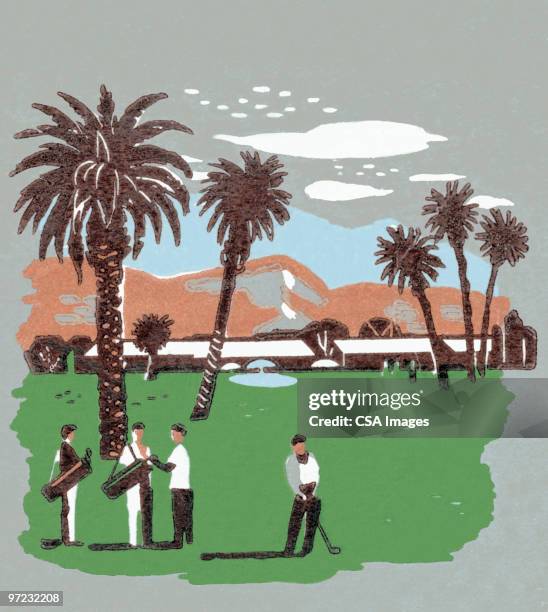 putter - tourist resort stock illustrations