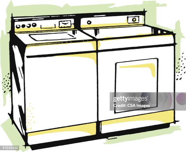 ilustraciones, imágenes clip art, dibujos animados e iconos de stock de laundry room - lavadora