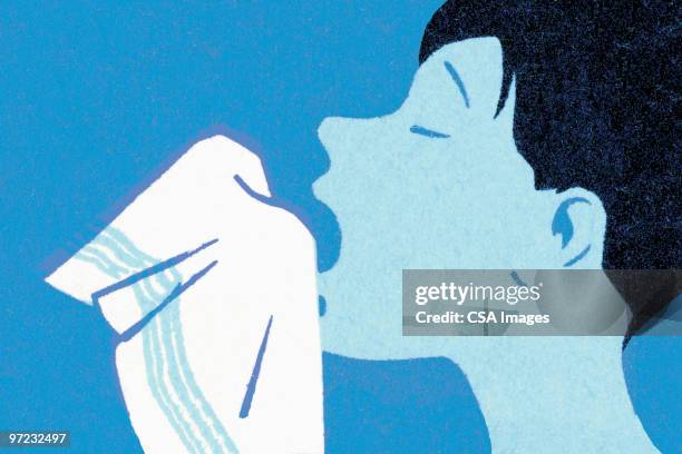 illustrazioni stock, clip art, cartoni animati e icone di tendenza di achoo - allergia