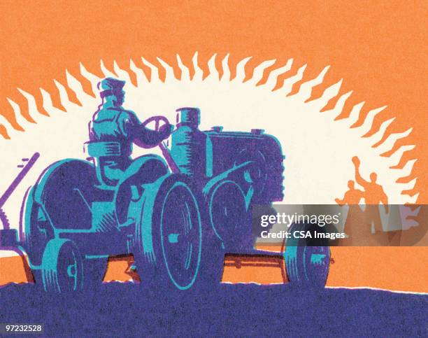 tractor - tractor stock illustrations
