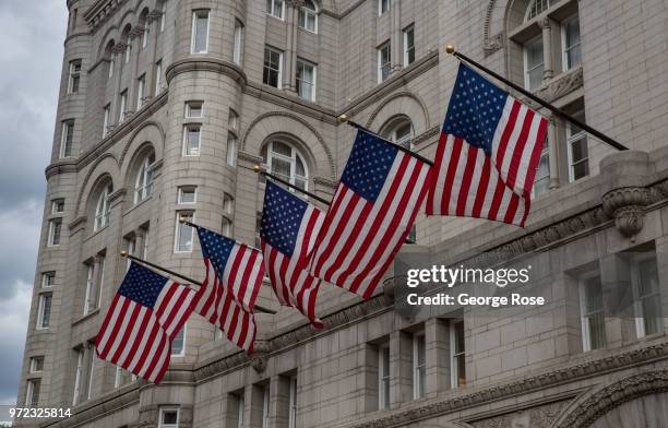 The entrance to the Trump International Hotel is viewed on June 5, 2018 in Washington, D.C. The nation's capital, the sixth largest metropolitan area...