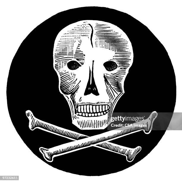 skull and crossbones - dead stock illustrations