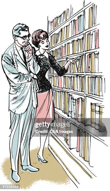 library - bookstore stock illustrations