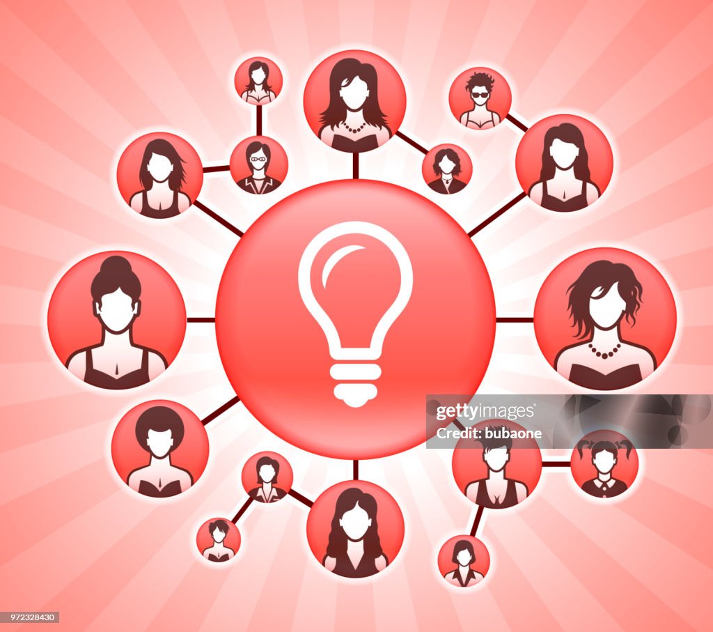 Lightbubl Women's Rights Pink Vector Background
