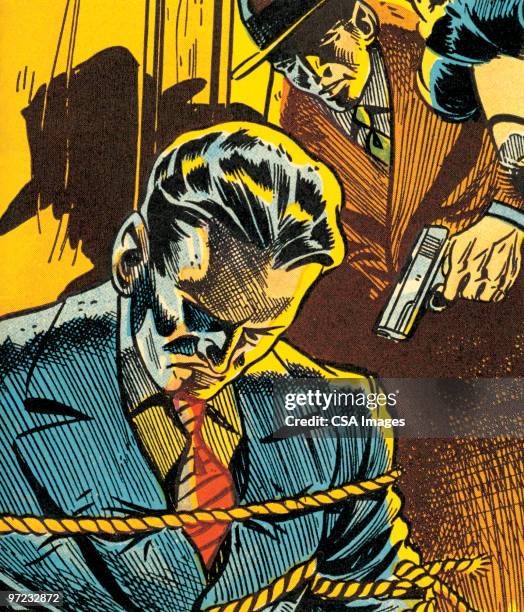 kidnapping - hostage stock illustrations