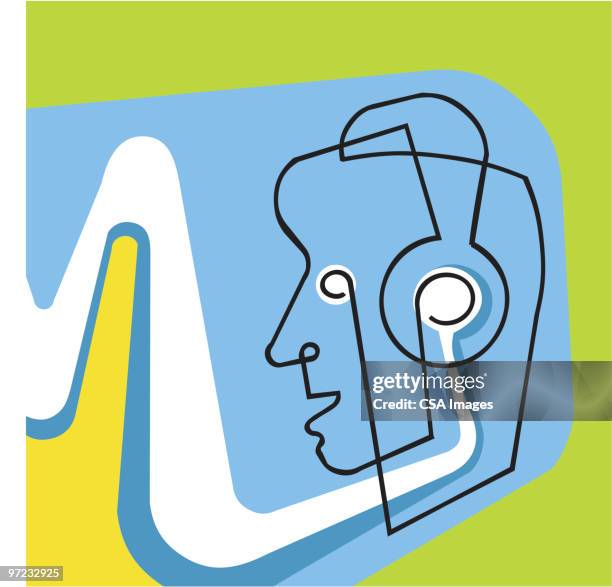 headphones - hi fi stock illustrations