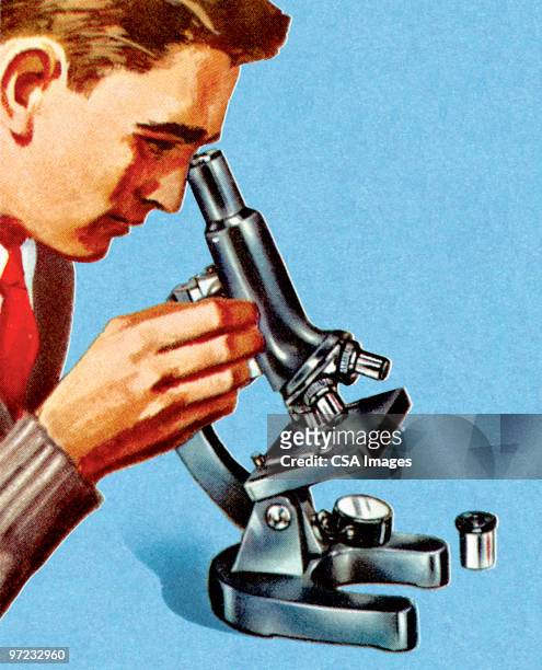 microscope - chemistry lab stock illustrations