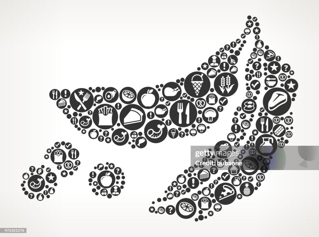 Peas Food Black and White Icon Background