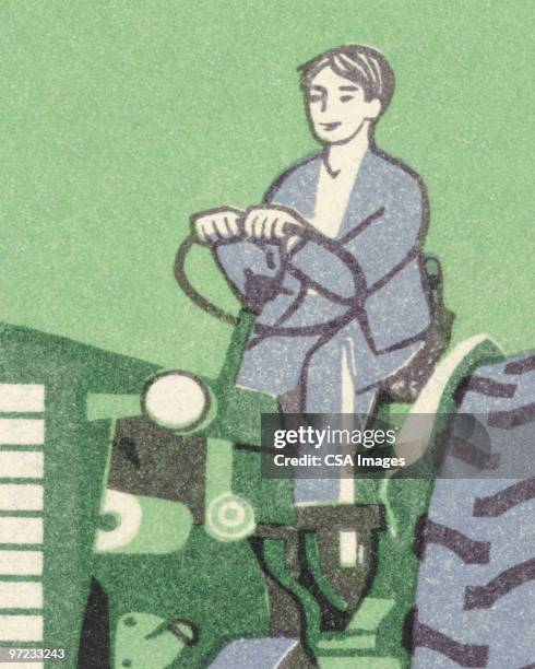 tractor - agricultural machinery stock illustrations