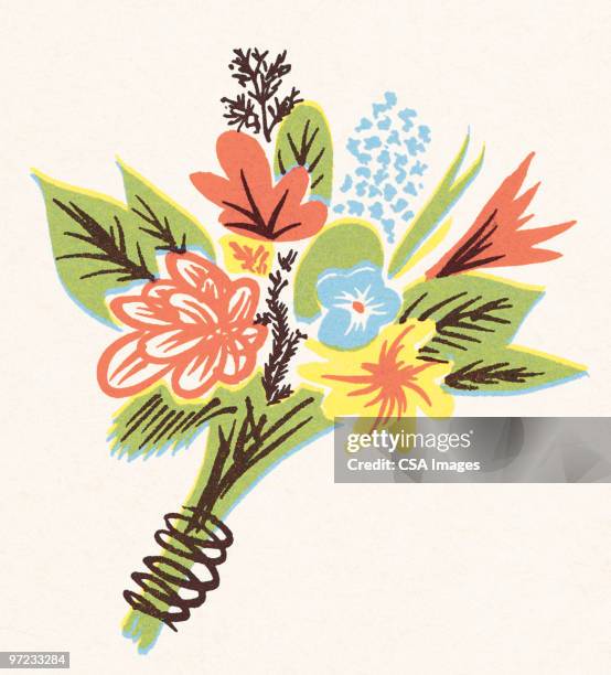 flowers - bouquet stock-grafiken, -clipart, -cartoons und -symbole