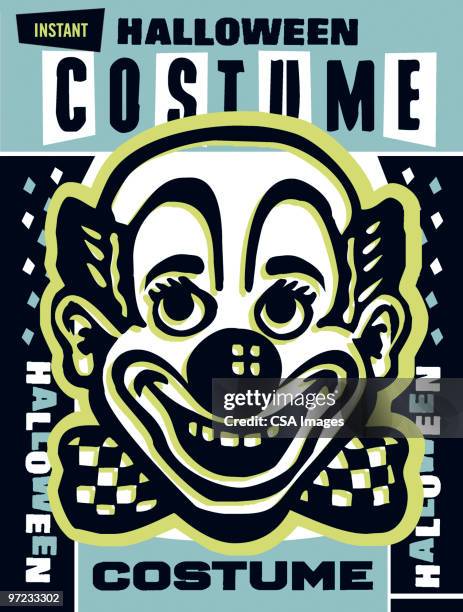 clown halloween costume - disguise stock illustrations