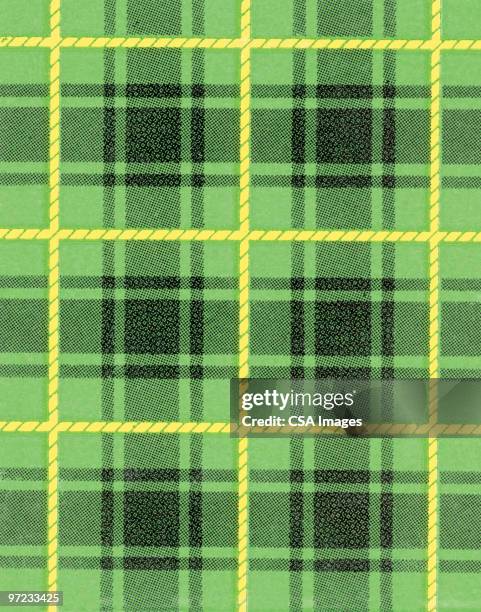 green plaid - tartan pattern stock illustrations