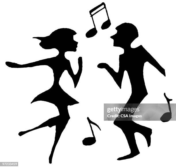 dancing - dancing illustration stock-grafiken, -clipart, -cartoons und -symbole