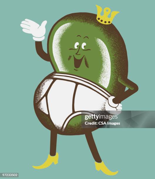 waving bean in underpants and crown - legume family stock illustrations