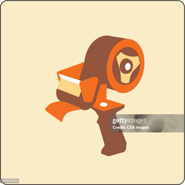 tape dispenser - tape dispenser stock illustrations