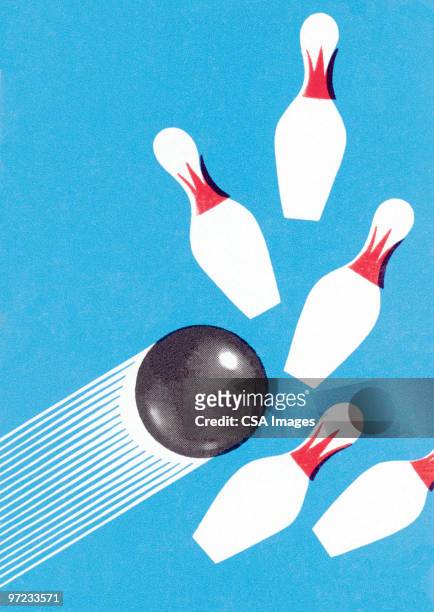 bowling - bowlingkugel stock-grafiken, -clipart, -cartoons und -symbole
