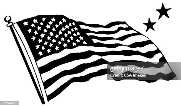 american flag - american culture stock illustrations