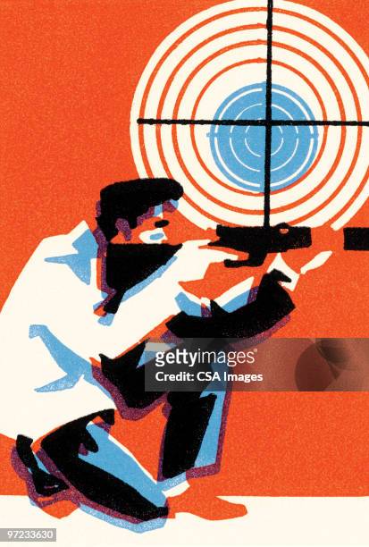 sniper - aiming stock illustrations