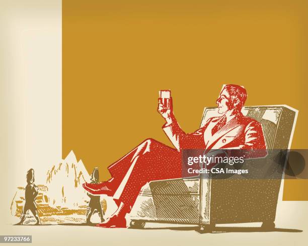 after-work drink - small corporate business stock illustrations