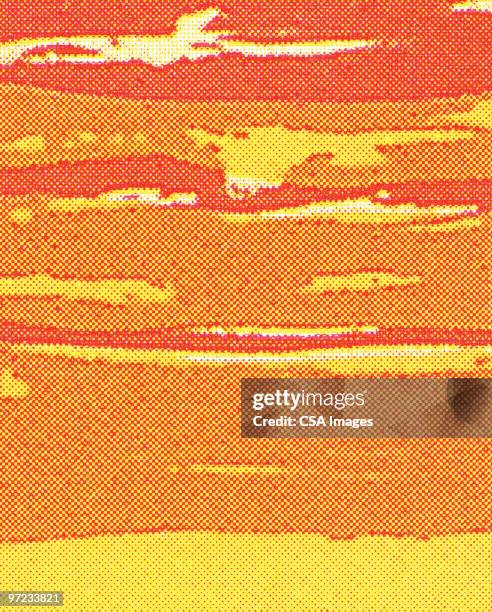 orange sky - comic book paper texture stock illustrations