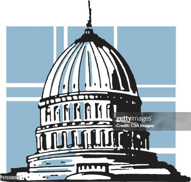 capitol building - congress stock illustrations