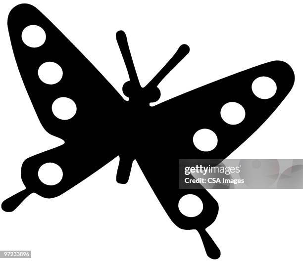 butterfly - animal silhouettes stock illustrations