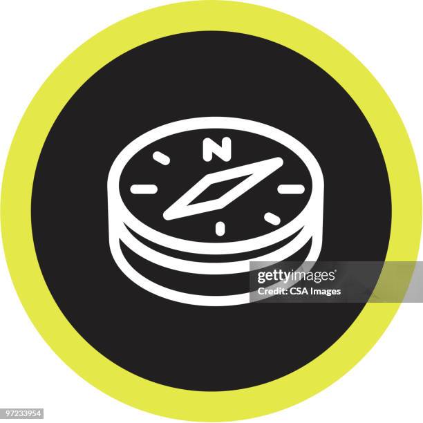 Compass R 10,876 Compass And Map Icon High Res Illustrations - Getty Images