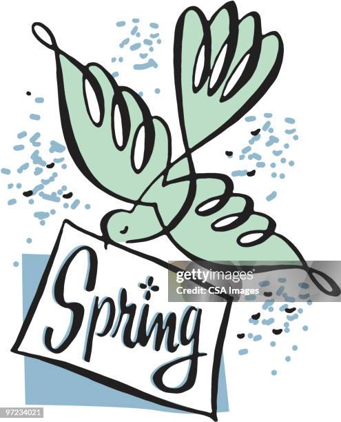 spring - dove stock illustrations