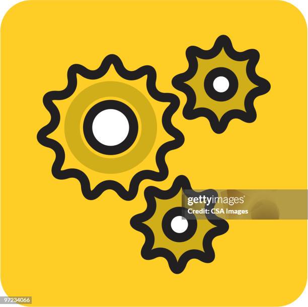 cogs - marketing automation icons stock illustrations