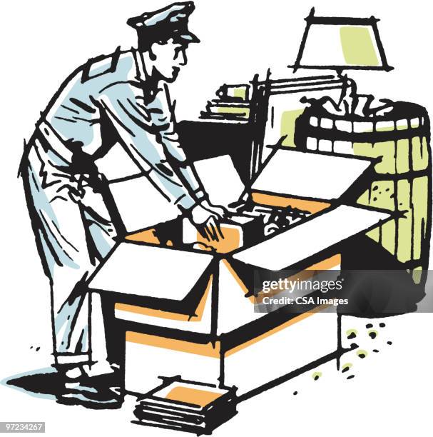 mover - movers packing stock illustrations