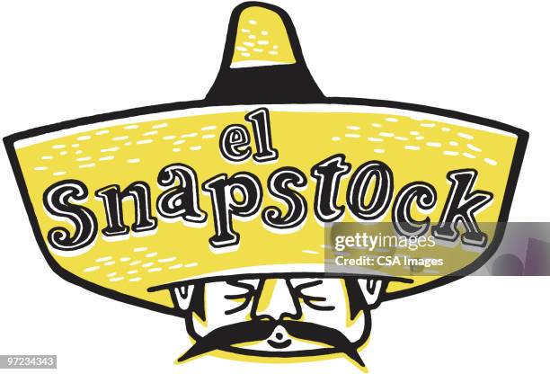 illustrations, cliparts, dessins animés et icônes de el snapstock - mexican sleeping sombrero