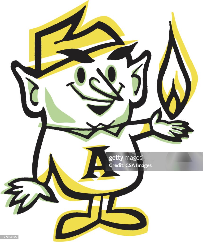Demon with Fire in Hand