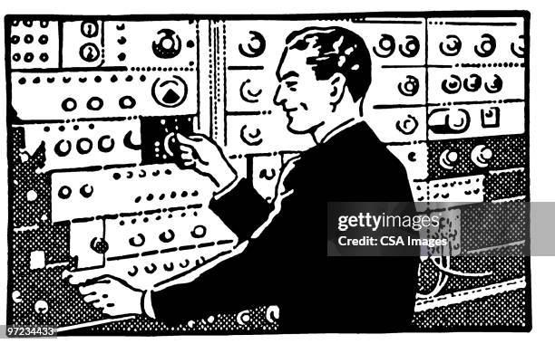 factory - switch button stock illustrations