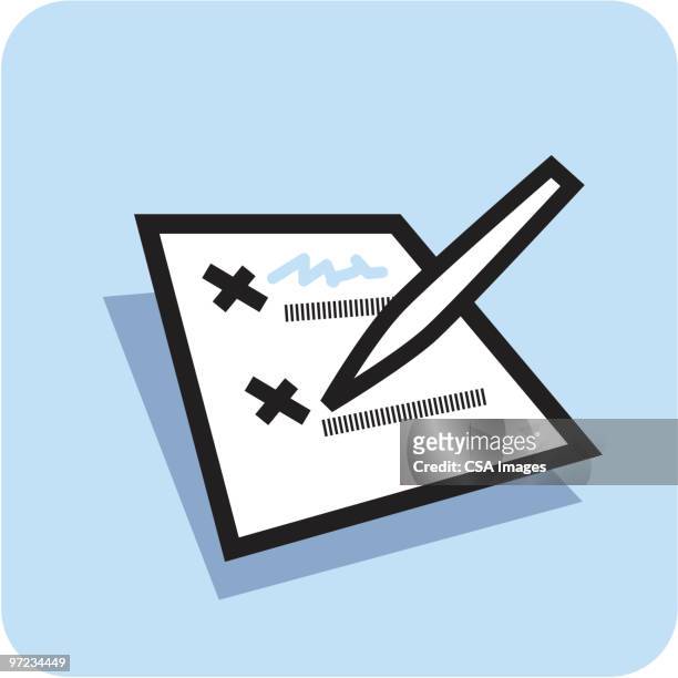 ilustraciones, imágenes clip art, dibujos animados e iconos de stock de list - voting ballot
