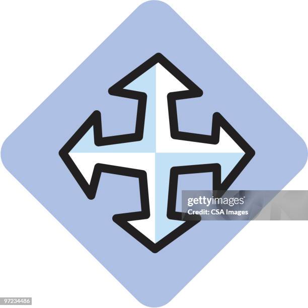 compass - north arrow icon stock illustrations