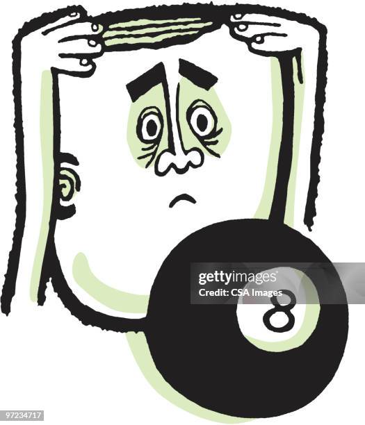 eight ball - pool table stock illustrations