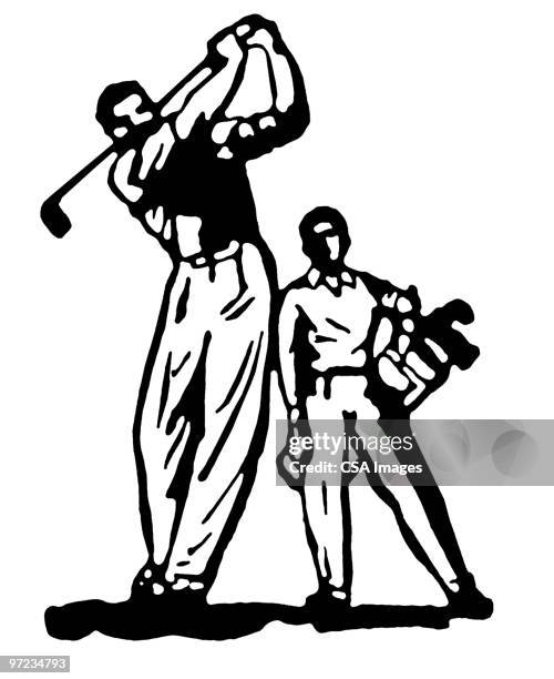 golf - man golf swing stock illustrations