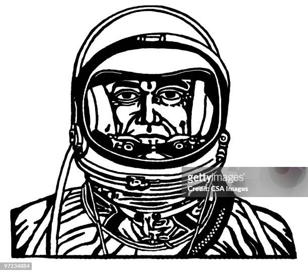 astronaut - space helmet stock illustrations