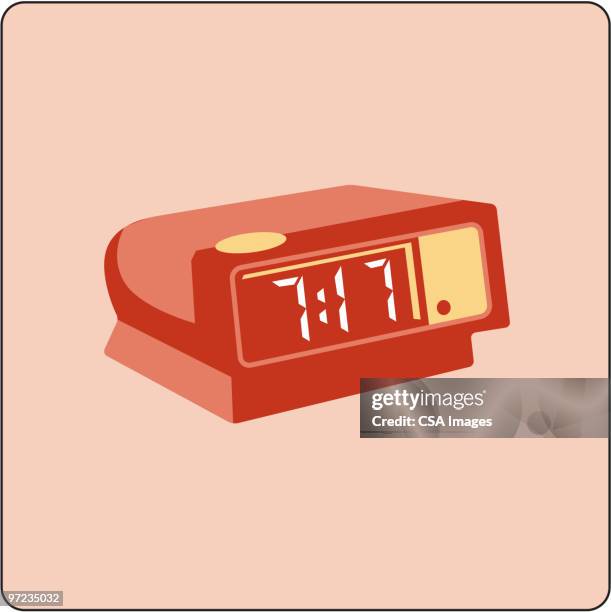 alarm clock - waking up stock illustrations