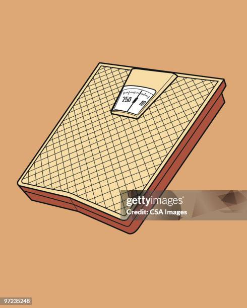 scale - gaining weight stock illustrations
