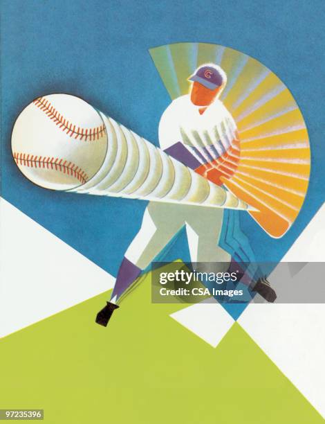 baseball player at bat - baseball ball stock illustrations
