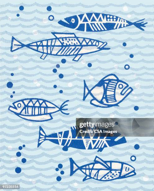Fish Vector Overhead 3,654 Swimming Fish Overhead Background High Res Illustrations - Getty ...
