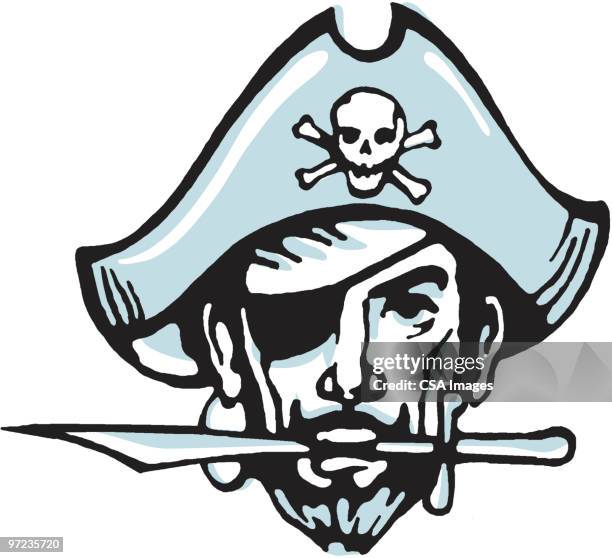 pirate - dagger stock illustrations