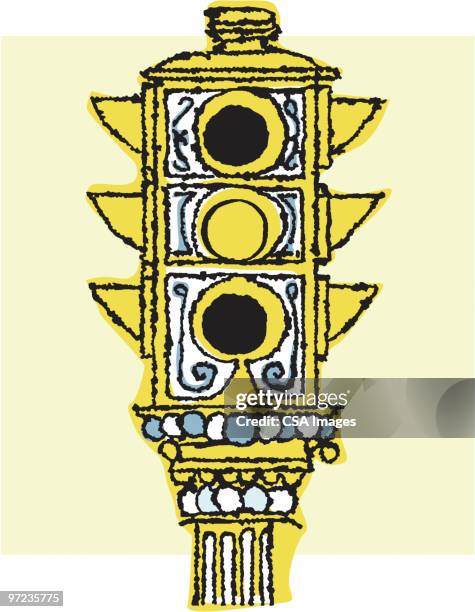 stop light - intersection traffic lights stock illustrations