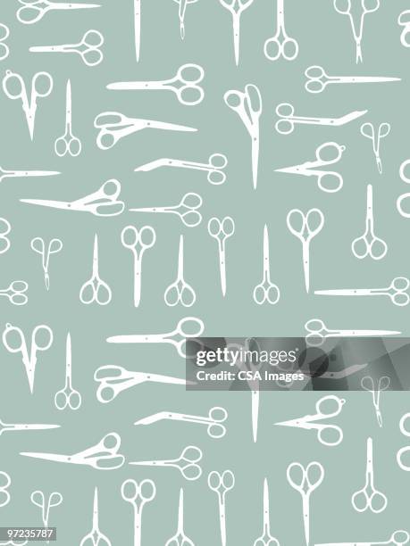scissors - salon scissors stock illustrations