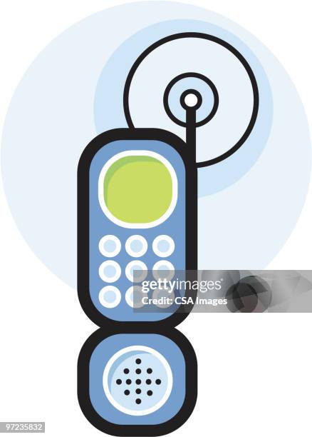 cellphone - flip phone stock illustrations