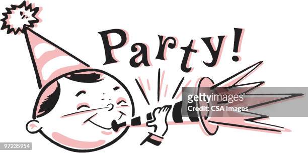 party - car horn stock illustrations