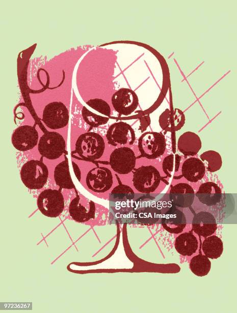 wine grapes - wine stock illustrations