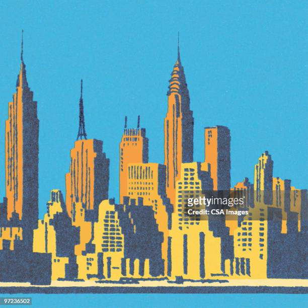 stockillustraties, clipart, cartoons en iconen met manhattan - new york city